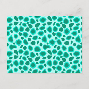 Leopard Print - Turquoise en Aqua Briefkaart