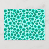 Leopard Print - Turquoise en Aqua Briefkaart (Voorkant)