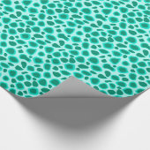 Leopard Print - Turquoise en Aqua Cadeaupapier (Hoek)