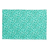 Leopard Print - Turquoise en Aqua Kussensloop (Achterkant)