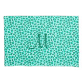 Leopard Print - Turquoise en Aqua Kussensloop (Voorkant)