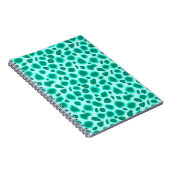 Leopard Print - Turquoise en Aqua Notitieboek (Rechterzijde)