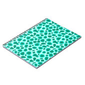 Leopard Print - Turquoise en Aqua Notitieboek (Linkerzijde)