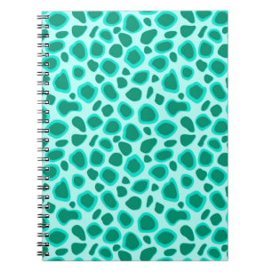 Leopard Print - Turquoise en Aqua Notitieboek