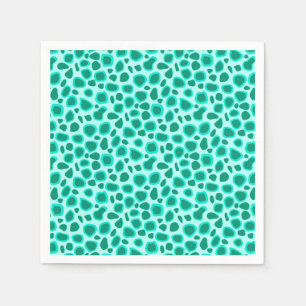 Leopard Print - Turquoise en Aqua Servet