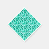Leopard Print - Turquoise en Aqua Servet (Hoek)