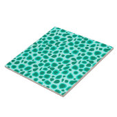 Leopard Print - Turquoise en Aqua Tegeltje (Zijkant)