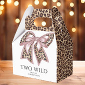 Leopard Print Twee Wild Bow 2e verjaardag Bedankdoosjes