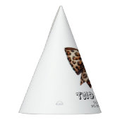 Leopard Print Twee Wild Bow 2e verjaardag Feesthoedjes (Links)