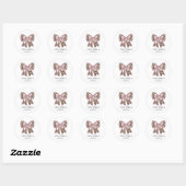 Leopard Print Twee Wild Bow 2e verjaardag Ronde Sticker (Vel)