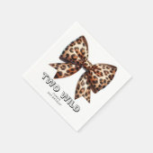 Leopard Print Twee Wild Bow 2e verjaardag Servet (Hoek)