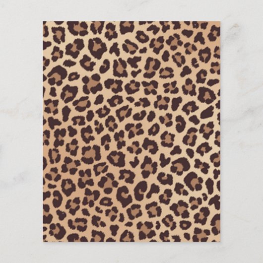 Leopard Print Twee Wild Bow Uitnodiging 2e Verjaar (Achterkant)