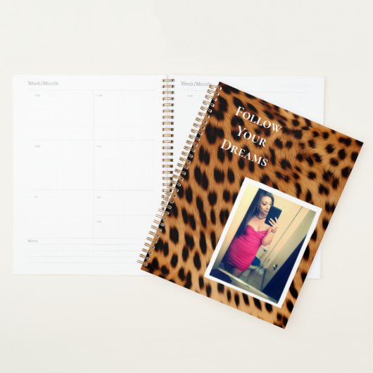 Leopard Print uw foto gepersonaliseerde offerte Planner (Display)