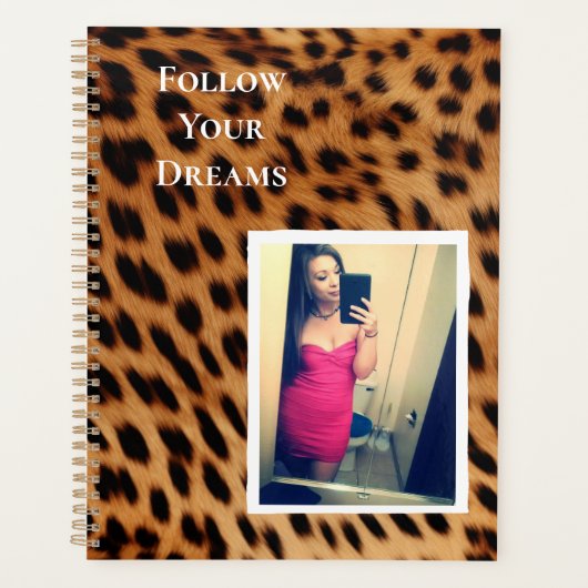 Leopard Print uw foto gepersonaliseerde offerte Planner (Voorkant)