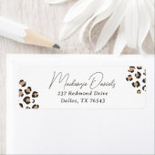 Leopard Print Verjaardag Retouradres Etiket (Insitu)