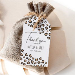 Leopard Print Verjaardagsfeestje Cadeaulabel