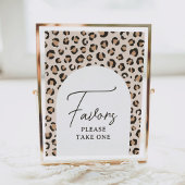 Leopard Print Verjaardagsfeestje Favorieten Sign