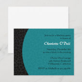 leopard print verjaardagsfeestje kaart (Voorkant / Achterkant)