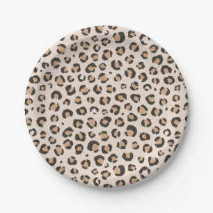 Leopard Print Verjaardagsfeestje Papieren Bordje
