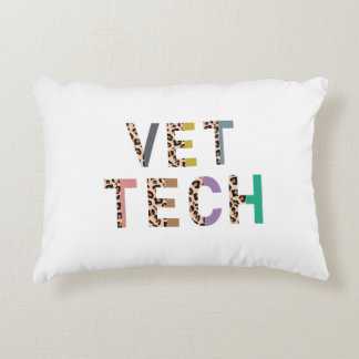 Leopard Print Vet Tech Stethoscope met naam Accent Kussen