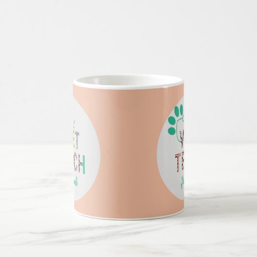 Leopard Print Vet Tech Stethoscope met naam Koffiemok (Center)