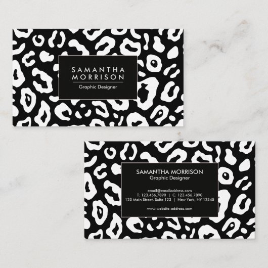 Leopard Print Visitekaartje (Voorkant / Achterkant)