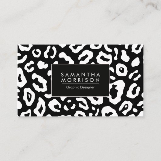 Leopard Print Visitekaartje (Voorkant)