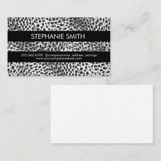 Leopard Print Visitekaartje (Voorkant / Achterkant)