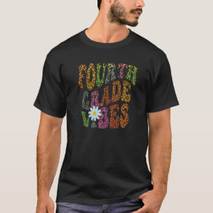 Leopard print VIURTH GRADE VIBES Teacher Peace Lov T-shirt