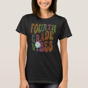 Leopard print VIURTH GRADE VIBES Teacher Peace Lov T-shirt