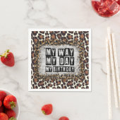 Leopard print voor verjaardagsfeestje servet (Insitu)