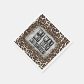 Leopard print voor verjaardagsfeestje servet (Hoek)
