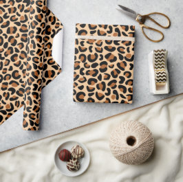 Leopard Print voor Vriendschapsviering Naadloos Cadeaupapier