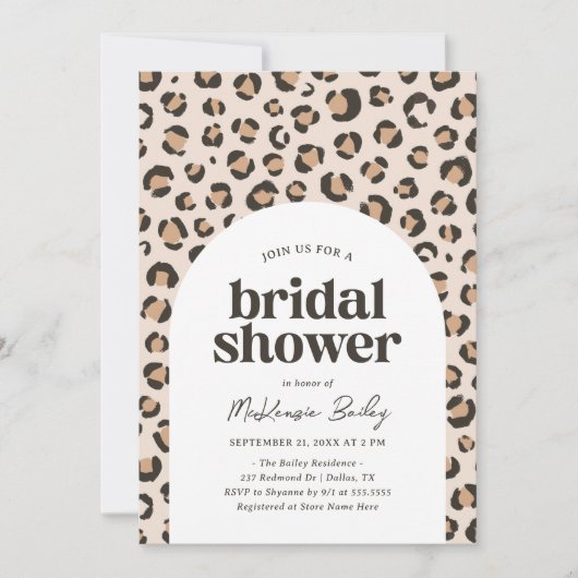 Leopard Print Vrijgezellenfeest Kaart (Voorkant)