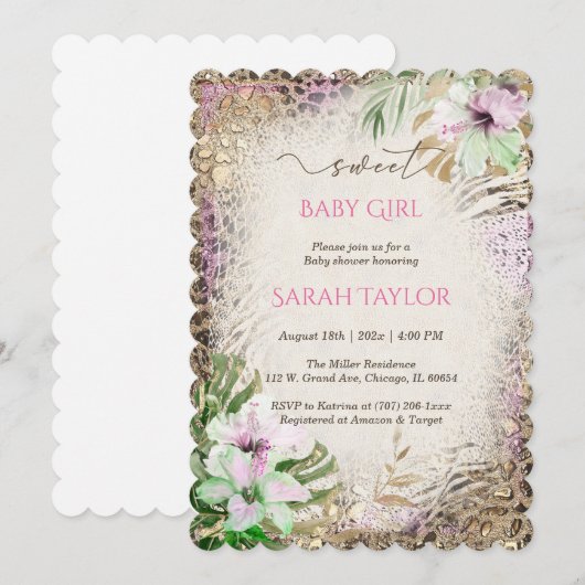 Leopard Print Vrijgezellenfeest Sjabloon Kaart (Voorkant / Achterkant)