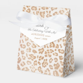 Leopard Print Vrouw Verjaardagsfeestje Favor Box Bedankdoosjes