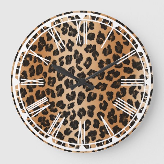 Leopard Print Wall klok (Voorkant)