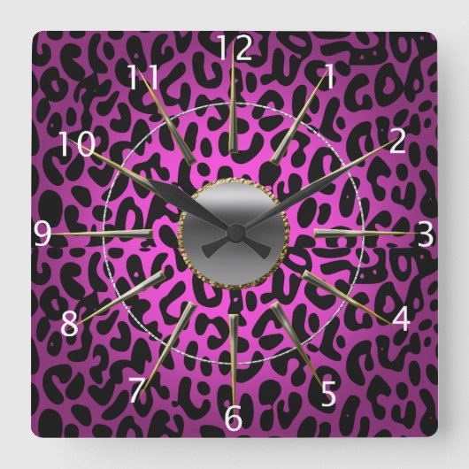 Leopard Print Wall klok (Voorkant)