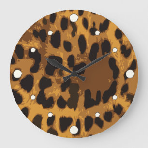 Leopard Print wandklok