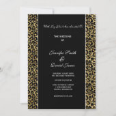Leopard Print Wedding Invitation Kaart (Voorkant)