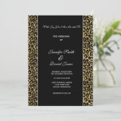 Leopard Print Wedding Invitation Kaart (Staand voorkant)