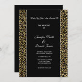 Leopard Print Wedding Invitation Kaart (Voorkant / Achterkant)