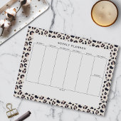 Leopard Print Weekly Planner Tearawy Notitieblok