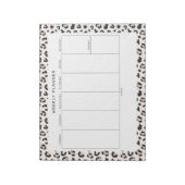 Leopard Print Weekly Planner Tearawy Notitieblok (Linkerzijde)