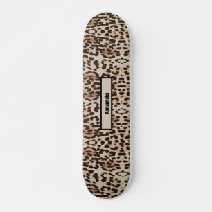 Leopard Print Wild Animal Custom Skateboard