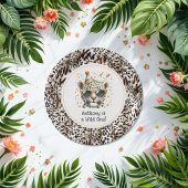 Leopard Print "Wild One" Animal Verjaardagsfeest Papieren Bordje
