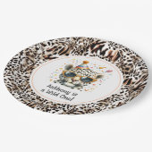 Leopard Print "Wild One" Animal Verjaardagsfeest Papieren Bordje (Gekanteld)