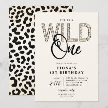 Leopard Print Wild One Birthday