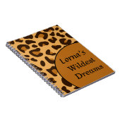 Leopard Print Wildest Dreams Spiral Journal Notitieboek (Rechterzijde)