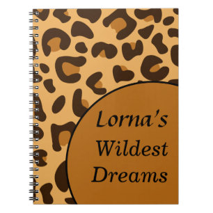 Leopard Print Wildest Dreams Spiral Journal Notitieboek